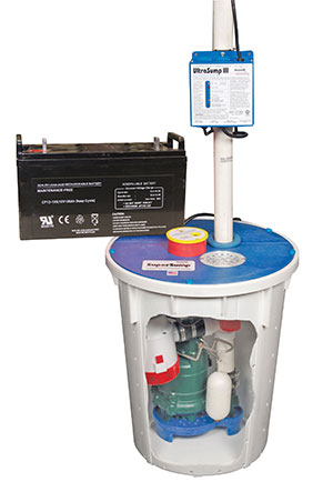 sump pump system basement battery backup systems